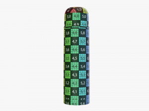 thermos with cup large stainless steel Modello 3D