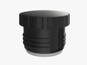 thermos with cup and holder large stainless steel 3D Model