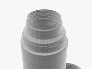 thermos with cup opened large stainless steel Modello 3D