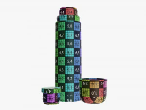 thermos with cup opened large stainless steel 3D Model
