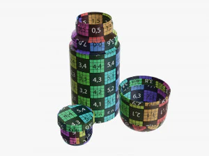 thermos with cup opened stainless steel small 3D Model