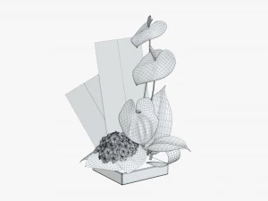 人造红掌组合物01 3D 模型