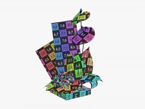 人造红掌组合物01 3D 模型