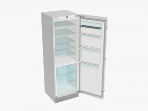 geladeira independente com porta aberta Modelo 3D