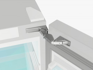 free-standing refrigerator with door opened 3D-Modell