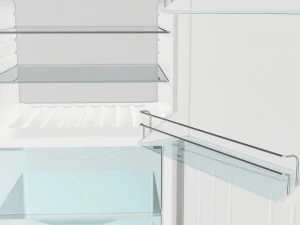 free-standing refrigerator with door opened 3D Model
