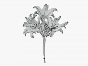 lily flowers bouquet 3D Model