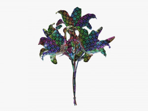lily flowers bouquet 3D Model