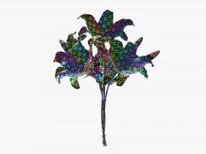 lily flowers bouquet 3D Model