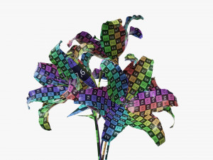 lily flowers bouquet 3D Model