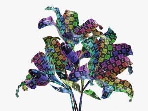 lily flowers bouquet 3D Model