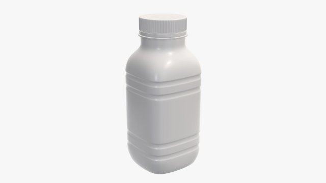 yogurt bottle 6 3D Model .c4d .max .obj .3ds .fbx .stl .blend 