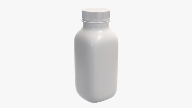 yogurt bottle 7 Model 3D .c4d .max .obj .3ds .fbx .stl .blend