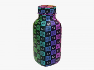 yogurt bottle 7 Model 3D