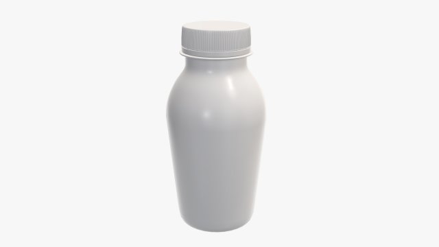 yogurt bottle 11 3D Model .c4d .max .obj .3ds .fbx .stl .blend 