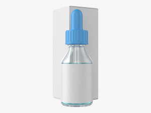 bottle with dropper mock-up 3D 모델