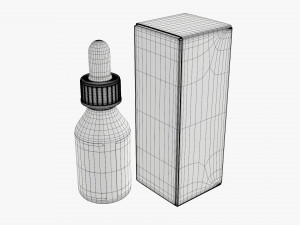 bottle with dropper mock-up 3D 모델