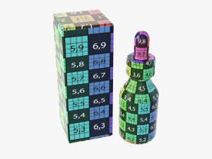 bottle with dropper mock-up 3D 모델