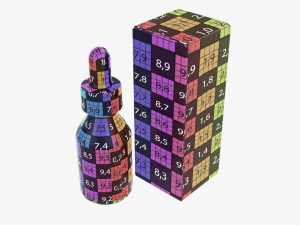bottle with dropper mock-up 3D 모델