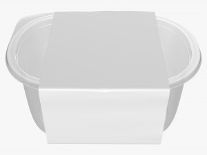lunch box with soft lid and wrap Model 3D