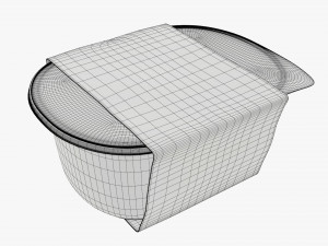 lunch box with soft lid and wrap Model 3D