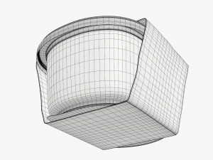 lunch box with plastic lid and fork Model 3D