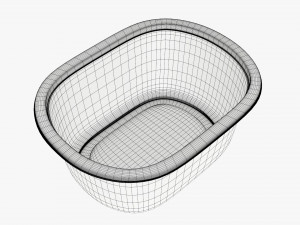 lunch box with plastic lid and fork Model 3D