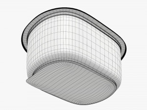 lunch box with plastic lid and fork Model 3D