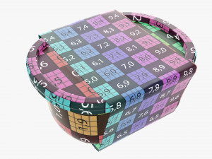 lunch box with plastic lid and fork Model 3D