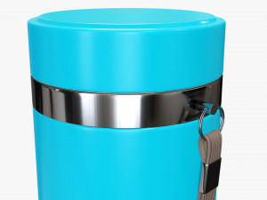 vacuum thermos bottle flask 01 blue 3D Model