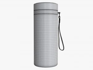 vacuum thermos bottle flask 01 blue 3D Model