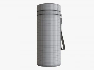 vacuum thermos bottle flask 01 blue 3D Model