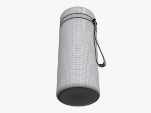 vacuum thermos bottle flask 01 blue 3D Model