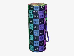 vacuum thermos bottle flask 01 blue 3D Model