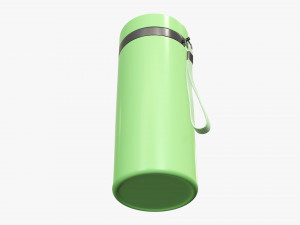 vacuum thermos bottle flask 01 green Modelo 3D