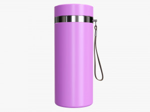 vacuum thermos bottle flask 01 pink Modèle 3D