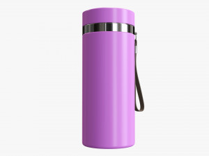 vacuum thermos bottle flask 01 pink Modèle 3D