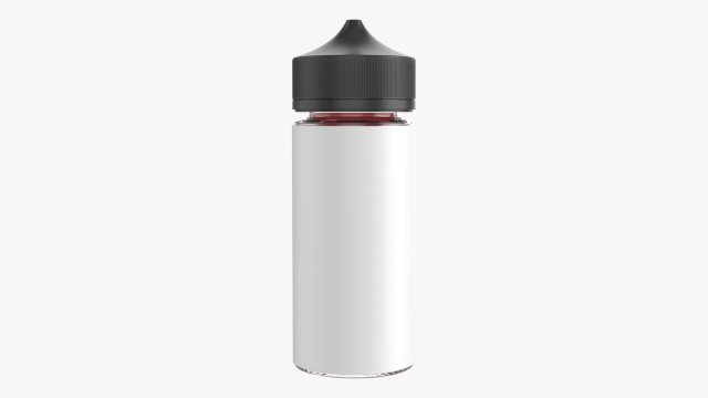 vapor liquid bottle with black cap large Modelo 3D .c4d .max .obj .3ds .fbx .stl .blend 