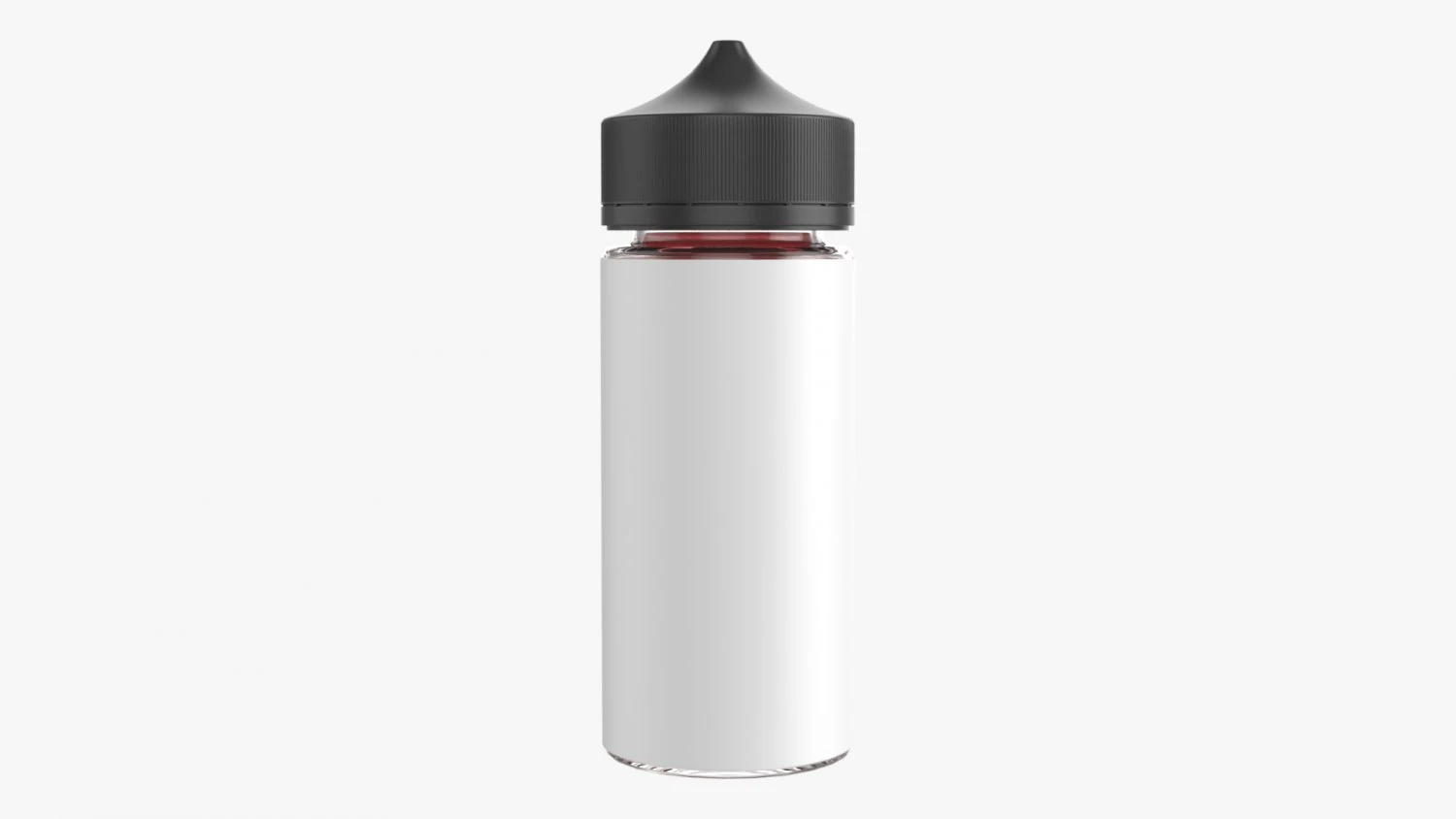 vapor liquid bottle with black cap large 3D Model .c4d .max .obj .3ds .fbx .stl .blend 