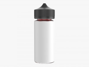 vapor liquid bottle with black cap large 3D Model