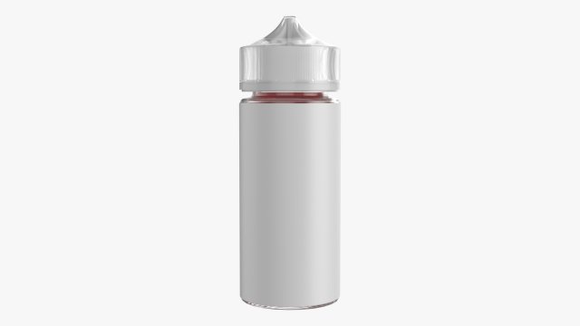 vapor liquid bottle with transparent cap large 3D Model .c4d .max .obj .3ds .fbx .stl .blend 