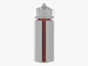 vapor liquid bottle with transparent cap large 3D Model
