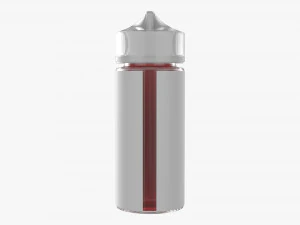 vapor liquid bottle with transparent cap large 3D Model