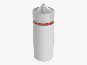 vapor liquid bottle with transparent cap large 3D Model