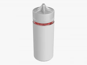 vapor liquid bottle with transparent cap large 3D Model