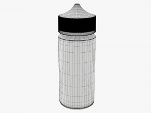 vapor liquid bottle with transparent cap large 3D Model