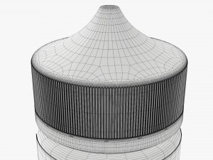 vapor liquid bottle with transparent cap large 3D Model