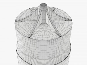 vapor liquid bottle with transparent cap large 3D Model
