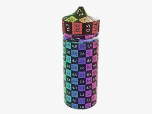 vapor liquid bottle with transparent cap large 3D Model
