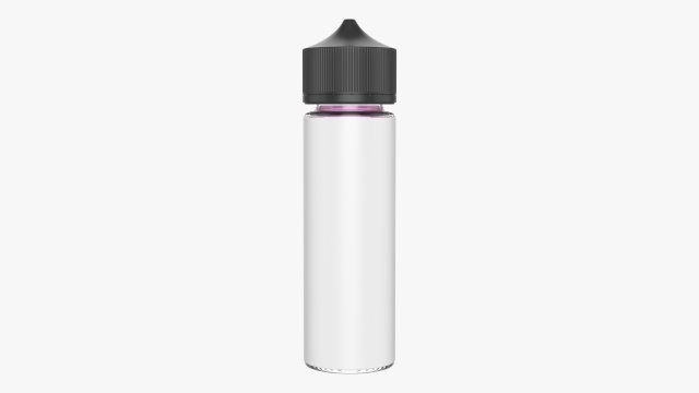 vapor liquid bottle with black cap medium Model 3D .c4d .max .obj .3ds .fbx .stl .blend